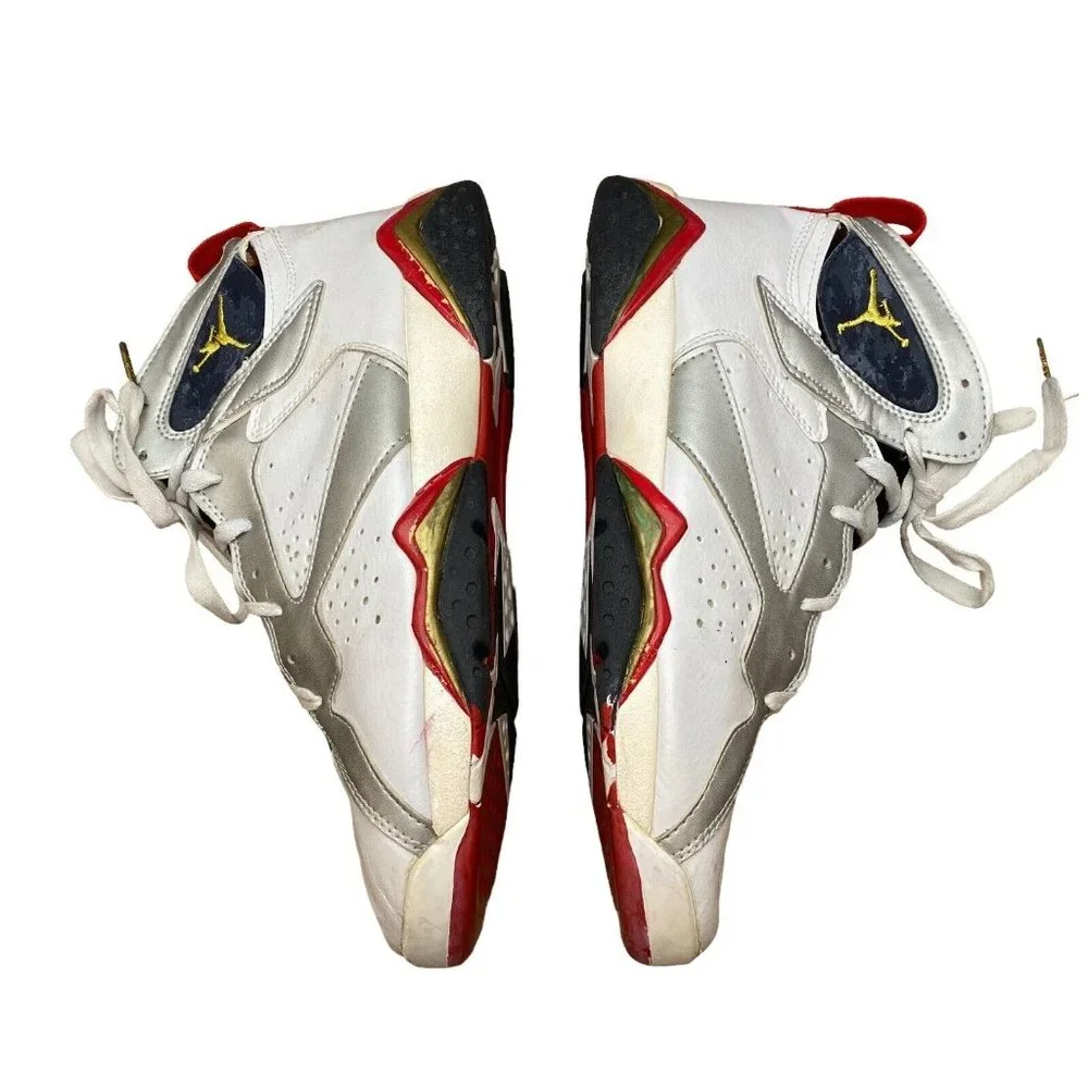 Men's Size US 11.5 - Jordan 7 Retro Olympic‎ 2004 White Gray Black Red
